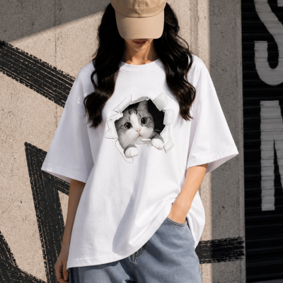 Premium Drop Shoulder T-Shirt for Women |Trendy Print Oversized Tee | Summer Friendly